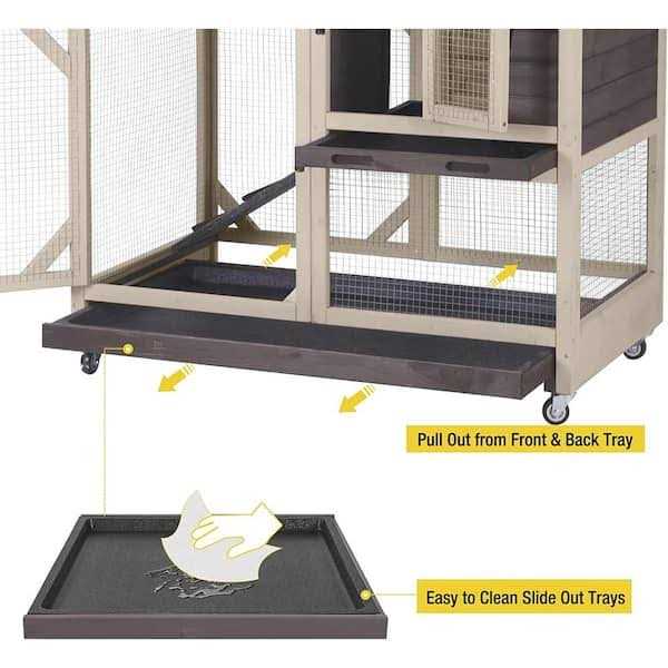 Large Indoor Rabbit Hutch with Pull Out Tray k7m
