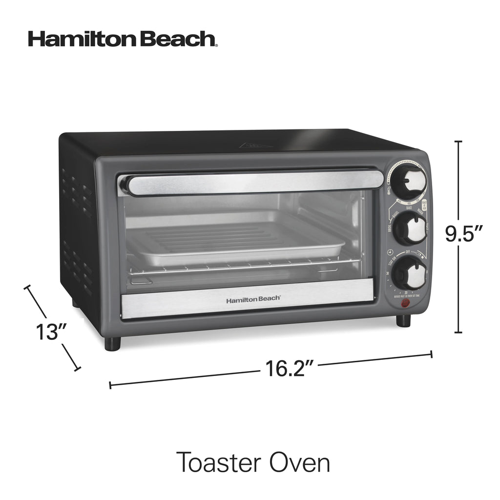 Toaster Oven Black Gray Accents a7k