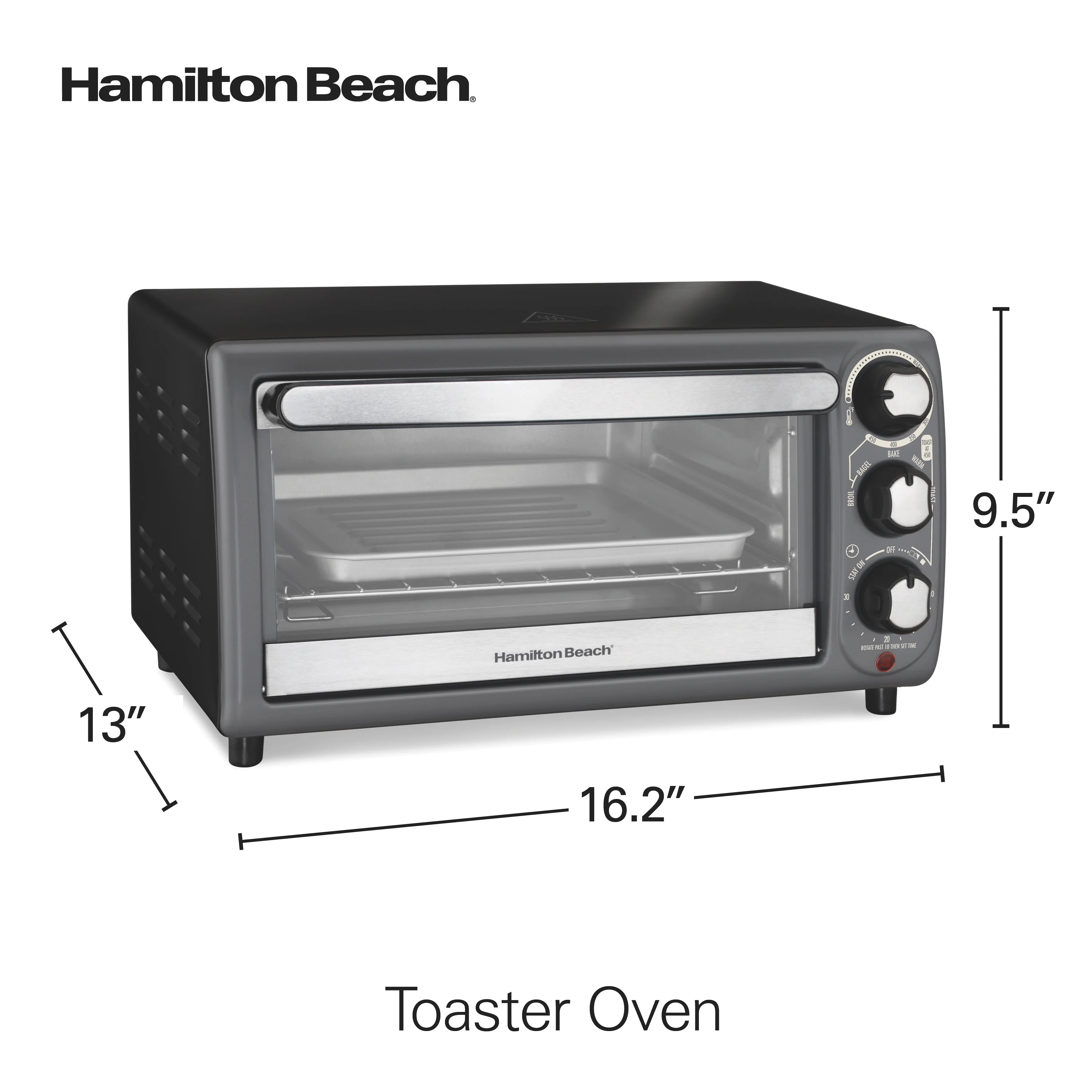 Toaster Oven Black Gray Accents a7k