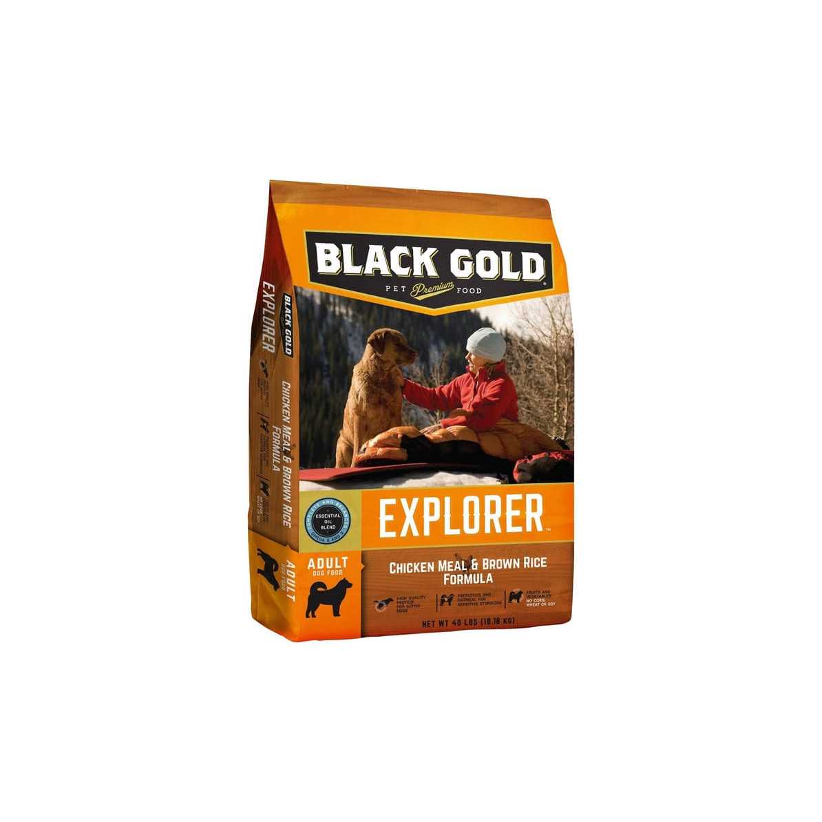 Black Gold Explorer Dog Food Chicken Meal &amp; Brown Rice Formula - Pet Supplies online store