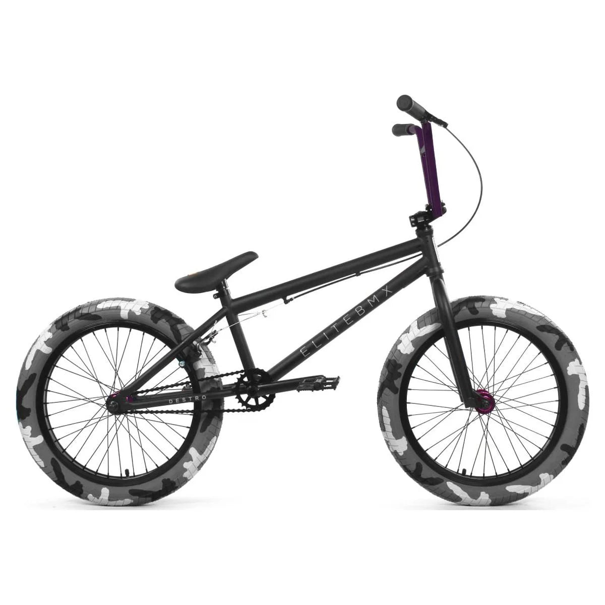 BMX Bike 20 Inch Black Camo Purple k7