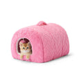 Whisker City Fur Hide Cat Hut Pink - Pet Supplies online store