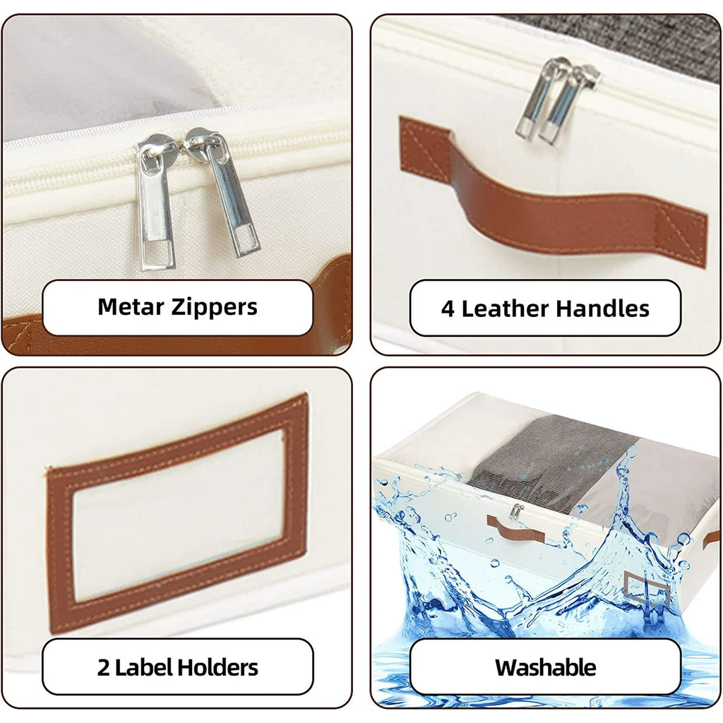 Underbed Storage Box with Handles, Collapsible, 2 Pack a7