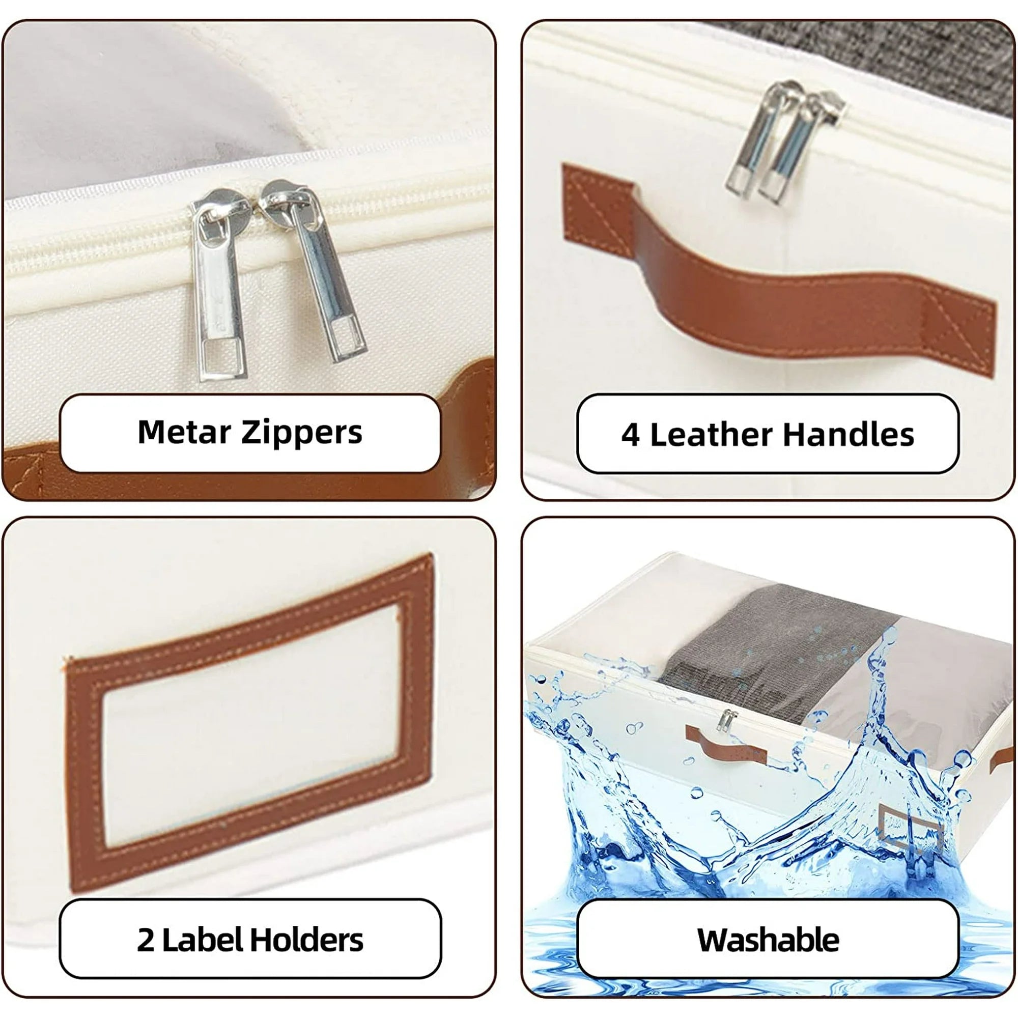 Underbed Storage Box with Handles, Collapsible, 2 Pack a7