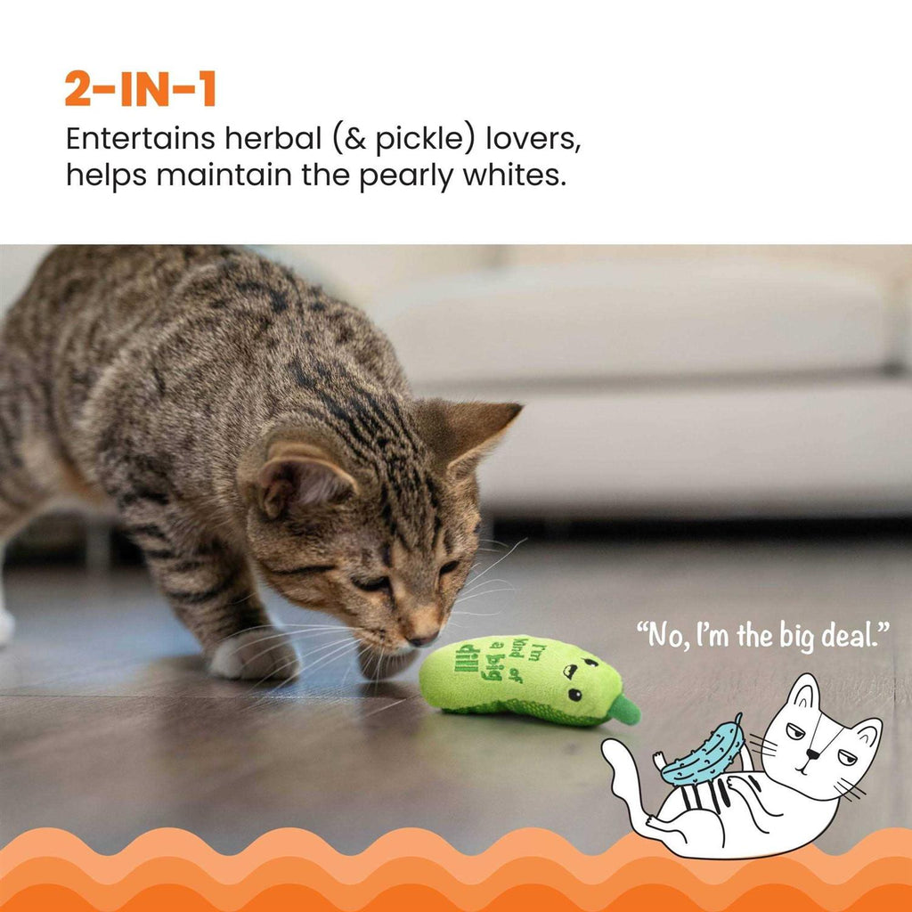 Crunchy Pickle Kicker Catnip Cat Toy a7