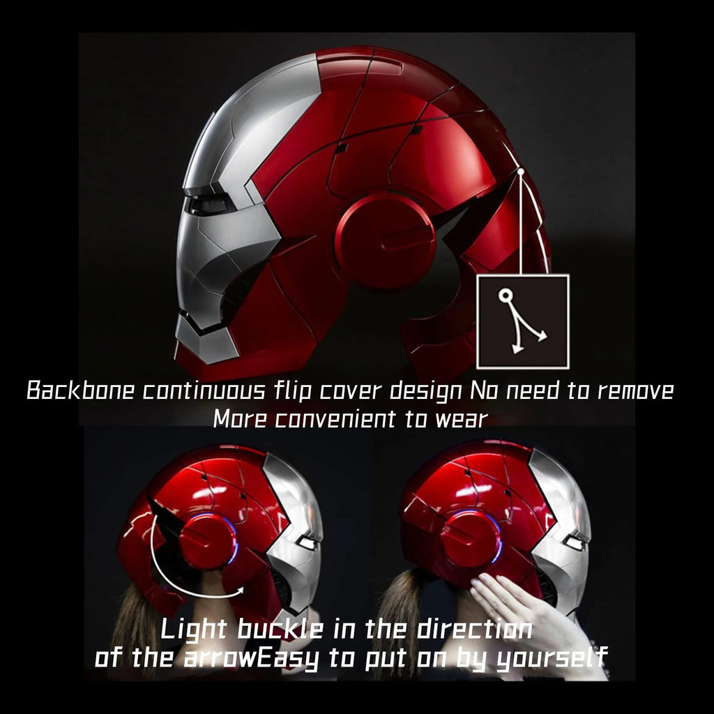 Iron Man Helmet Electronic Wearable Mask with LED Eyes a7