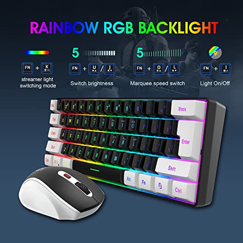Wireless Gaming Keyboard and Mouse Combo 2.4G Ergonomic Design k7