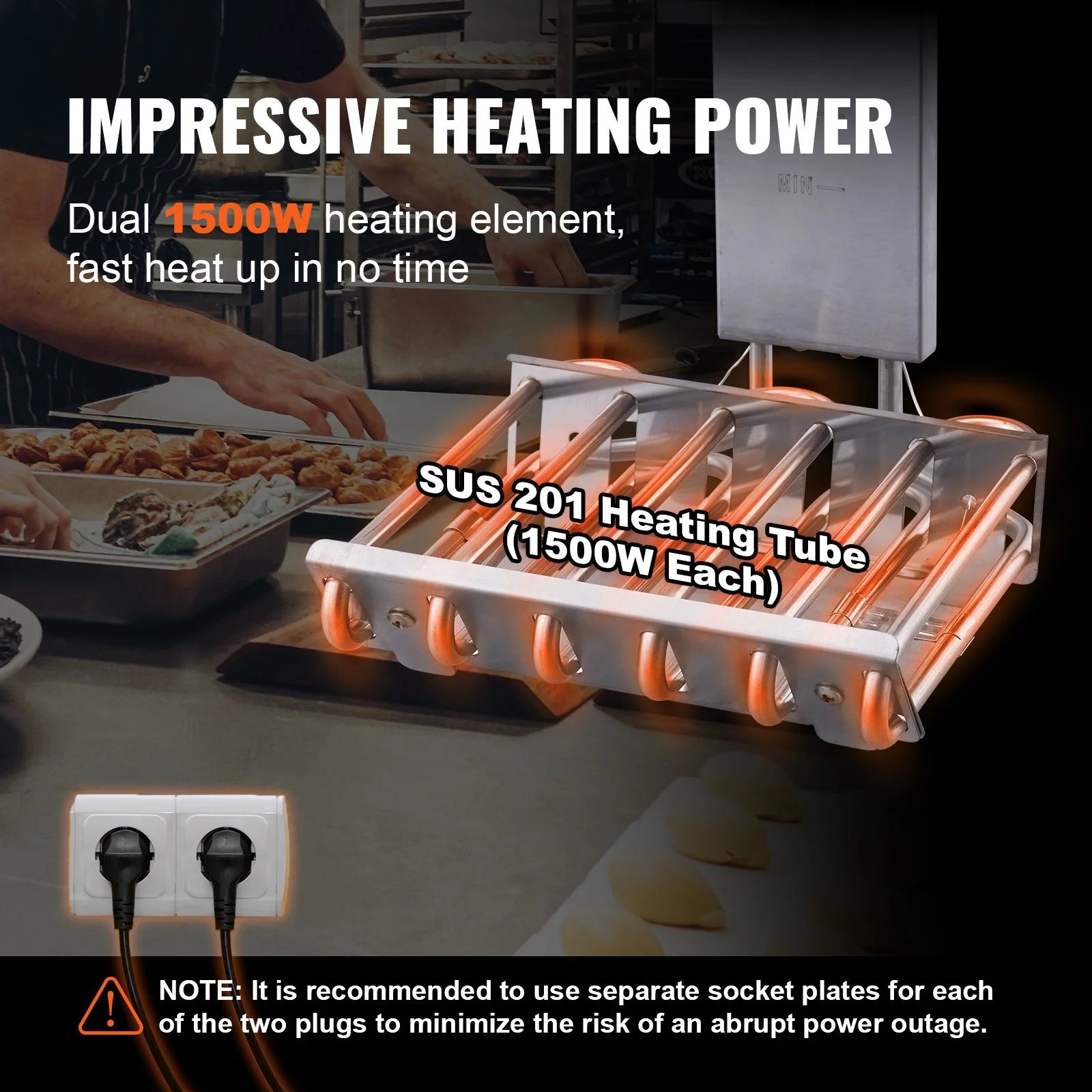 Electric Deep Fryer Dual Tank 3000W a7