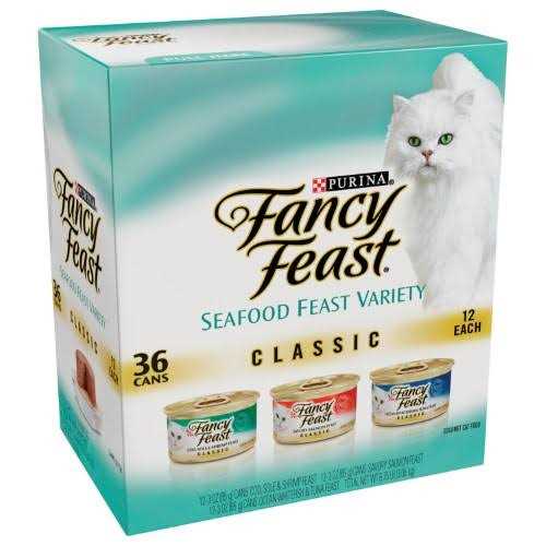 Seafood Classic Pate Wet Cat Food Variety Pack Grain-Free k7m