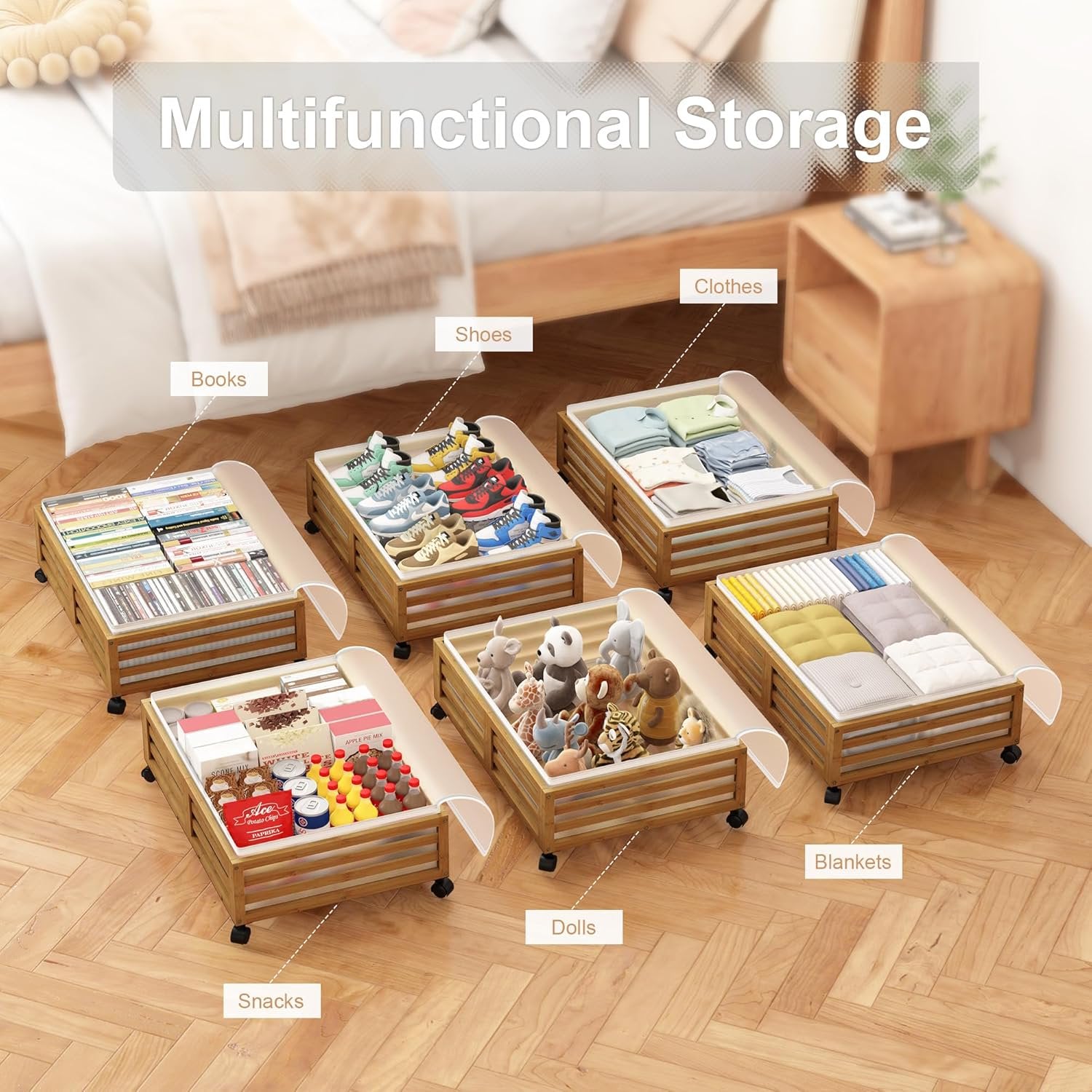 Under Bed Storage Bins with Wheels Bamboo 2 Pack a7