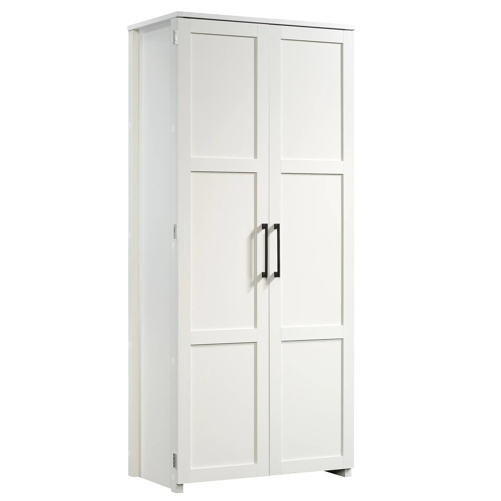 Wood Storage Cabinet 4-Shelf White a7