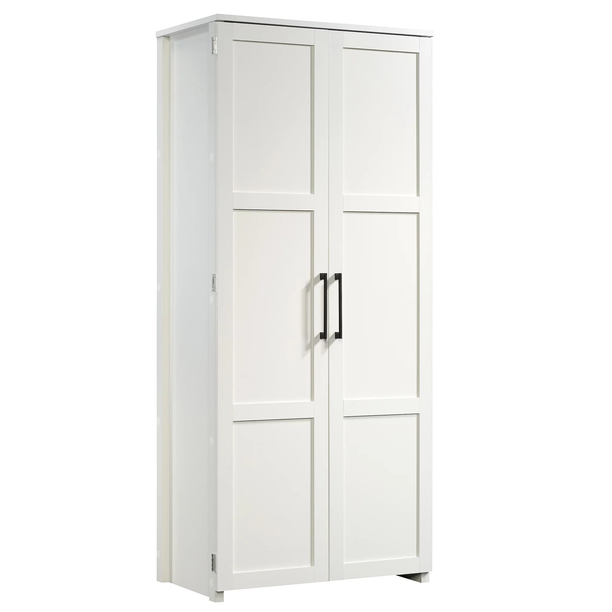 Wood Storage Cabinet 4-Shelf White a7