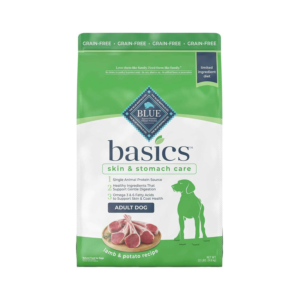 Blue Buffalo Basics Skin &amp; Stomach Care Grain Free Adult Dry Dog Food Lamb &amp; Potato - Pet Supplies online store