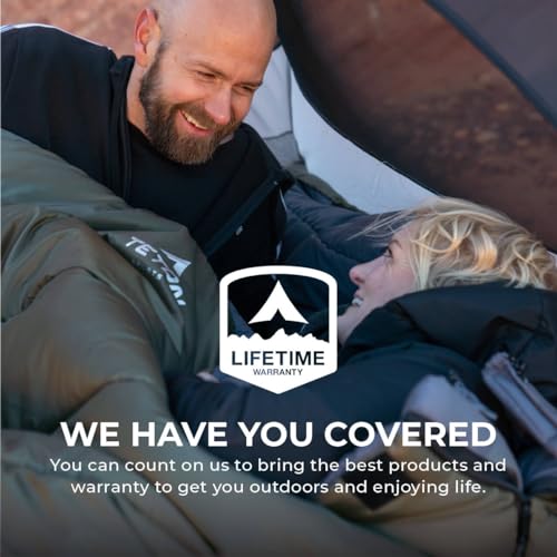Mammoth Double Sleeping Bag for Camping Hunting Base Camp with Compression Sack k7