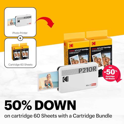 Portable Photo Printer 2.1x3.4 inches Bundle White k7