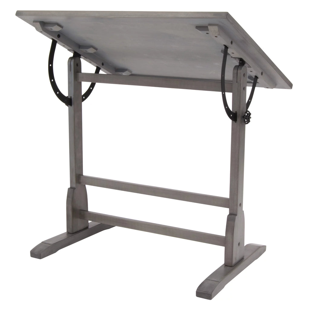 Solid Wood Drawing Table with Adjustable Top k7m