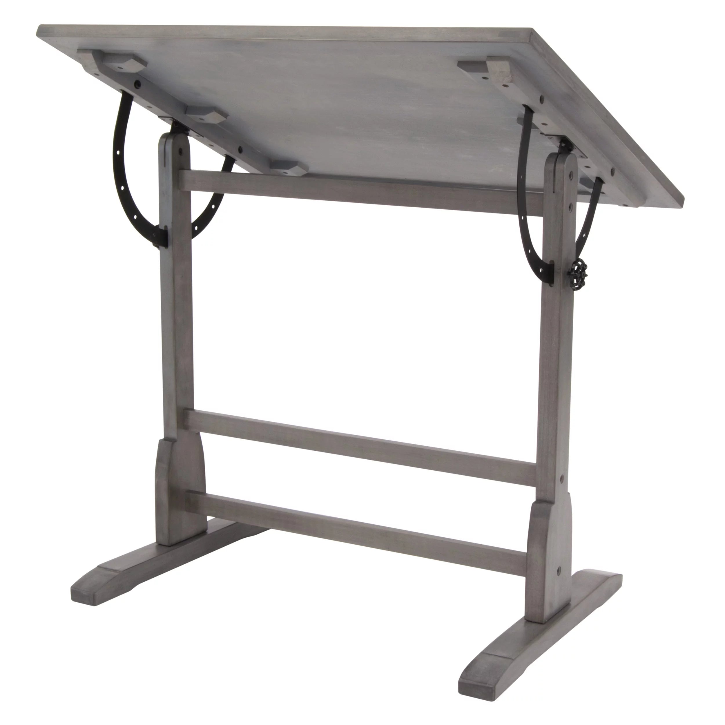 Solid Wood Drawing Table with Adjustable Top k7m