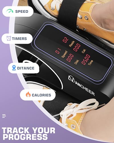 Elliptical leg exerciser for seated seniors with resistance and speed modes a7