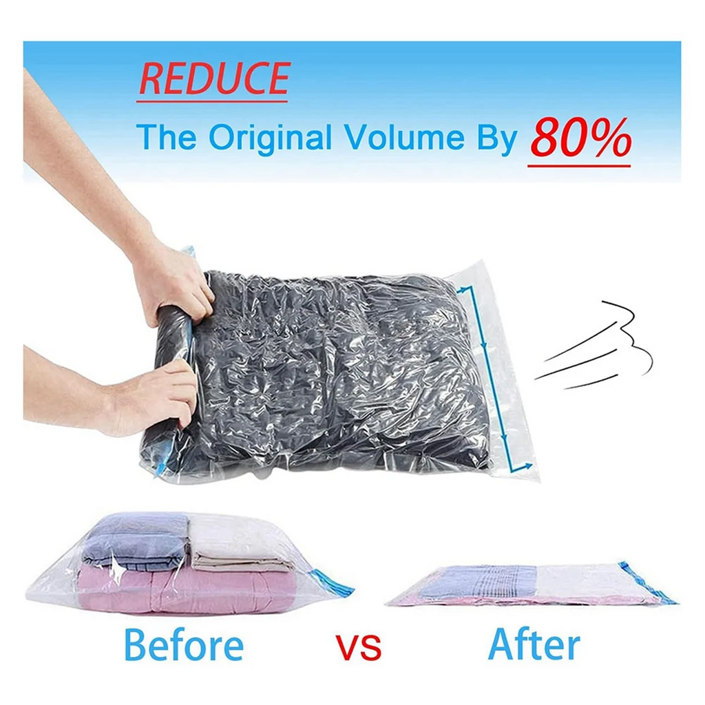 Compression Storage Bags for Travel Vacuum Roll Up 7k