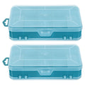 2 Pcs Small Parts Container Plastic Storage Containers Storage Box Green 18.00X9.00X4.00CM