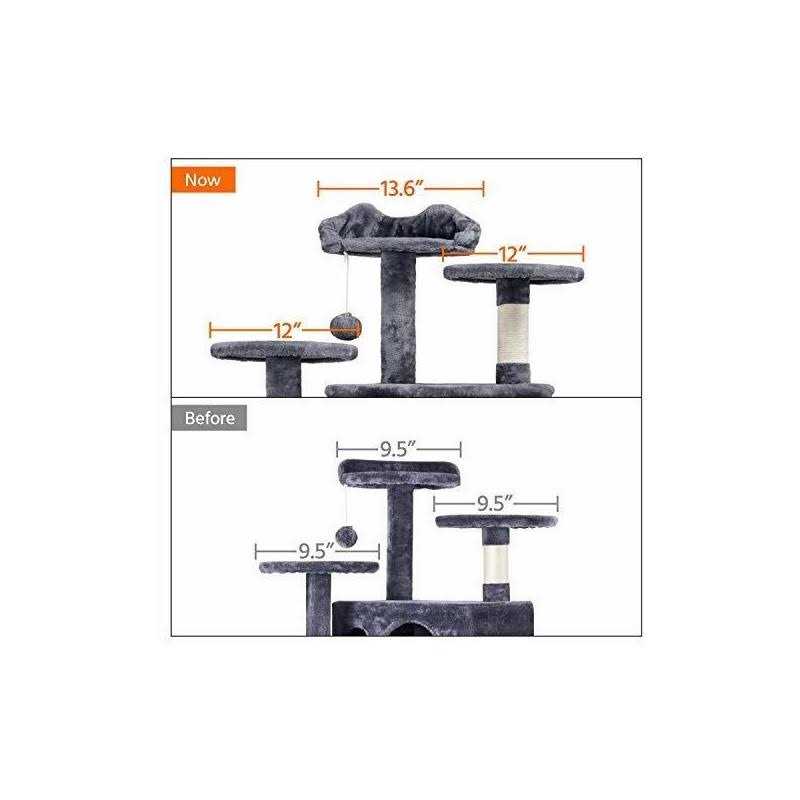 Cat Tree Tower Condo Furniture Scratch Post for Kittens Pet House Play a7