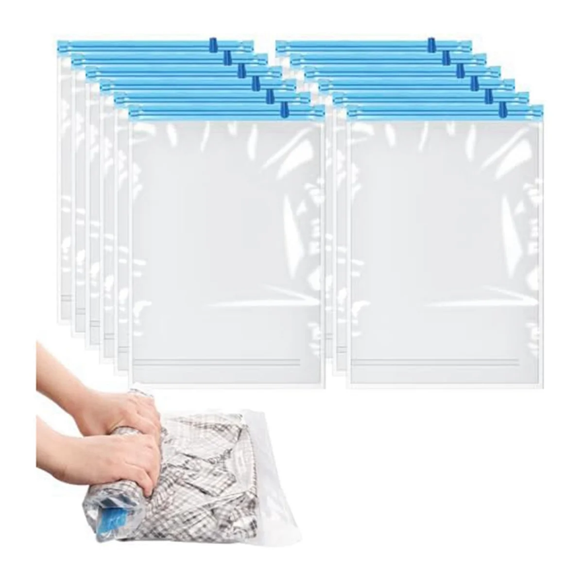 Compression Storage Bags for Travel Vacuum Roll Up 7k