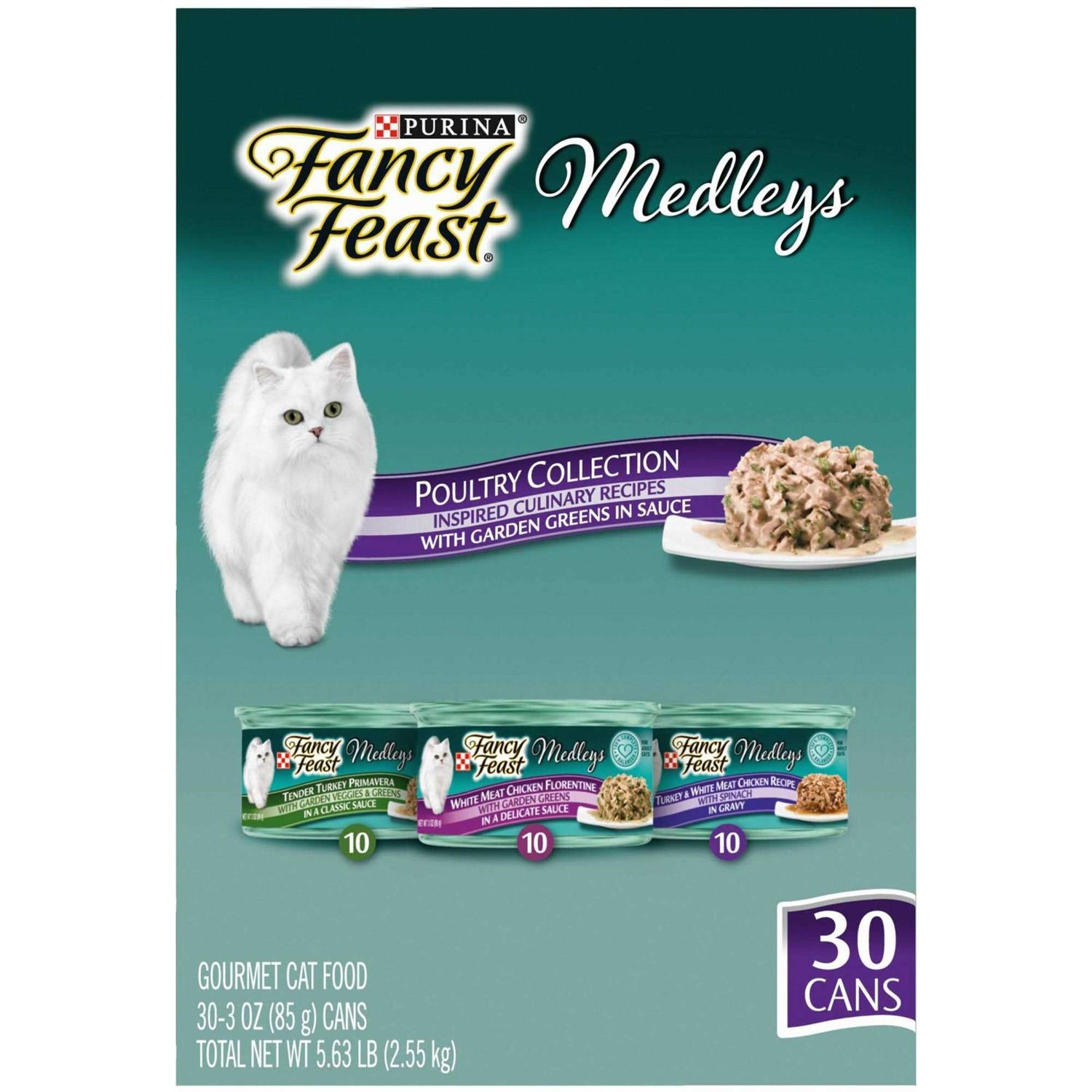 Wet Cat Food Variety Pack Poultry with Garden Greens in Sauce k7m