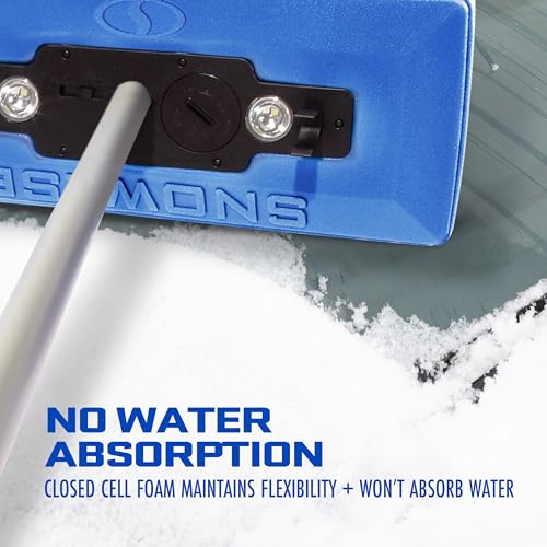 Snow Broom Ice Scraper 4-in-1 Telescoping 18-Inch Foam Head a7