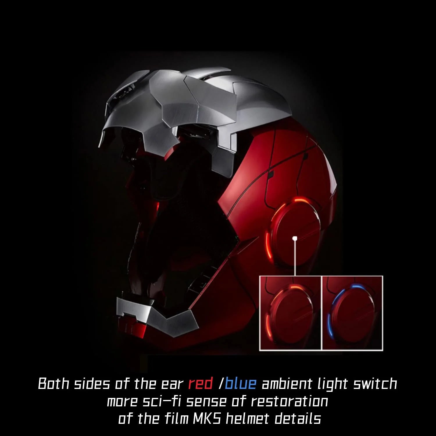 Iron Man Helmet Electronic Wearable Mask with LED Eyes a7