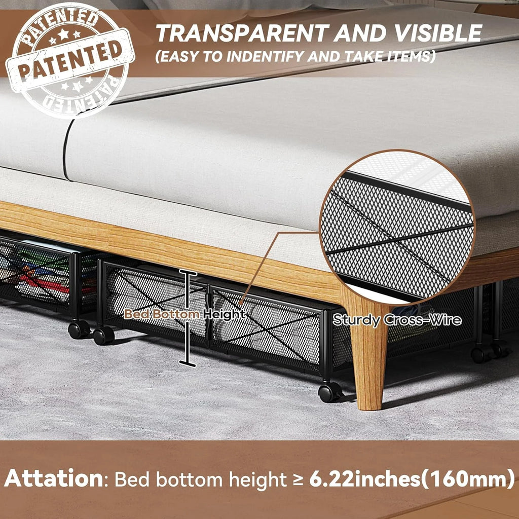 Under Bed Storage Containers with Wheels and Drawer a7