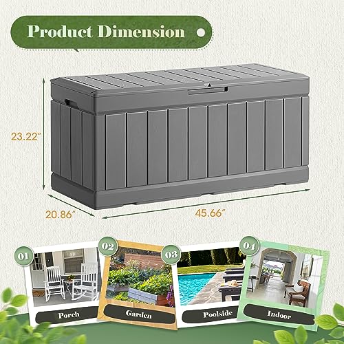 Outdoor Resin Deck Box Storage 85 Gallon a7