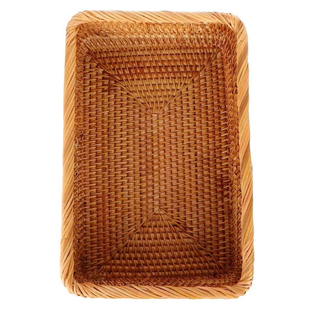 Wicker Basket with Lid Storage Boxes a7
