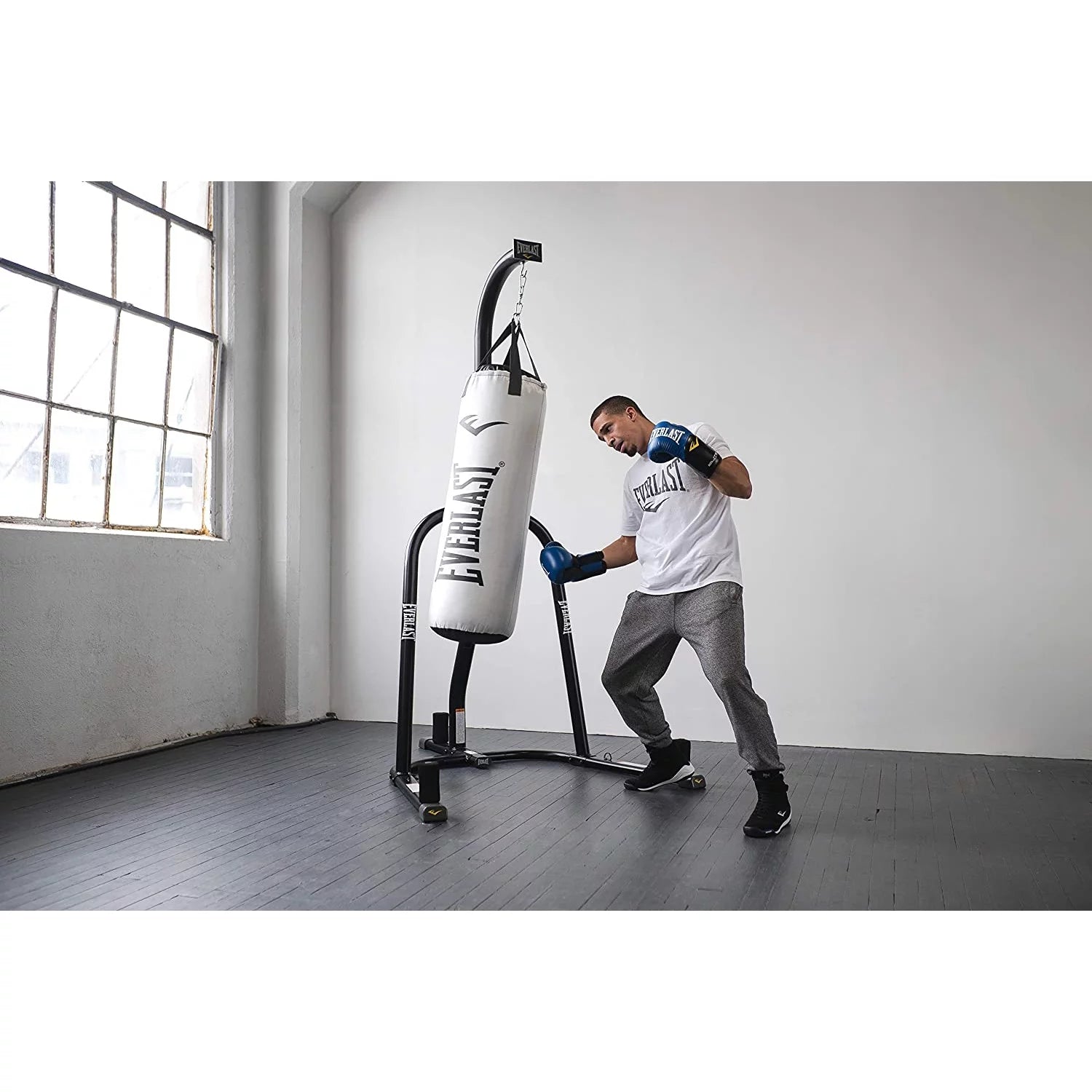 Boxing Heavy Bag Stand MMA Equipment Black a7