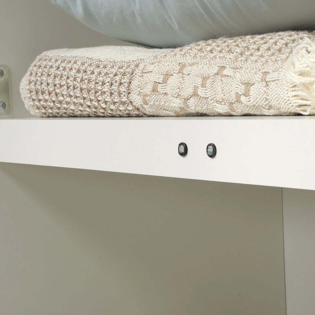 Wood Storage Cabinet 4-Shelf White a7