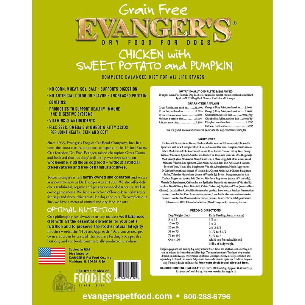 Chicken Sweet Potato Pumpkin Grain Free Dry Dog Food k7m