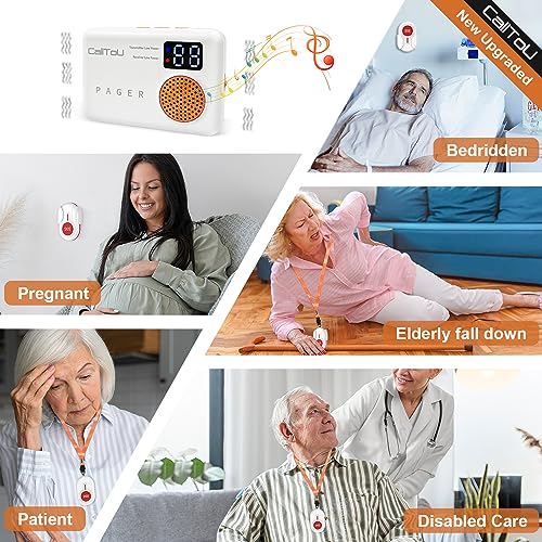 Wireless Caregiver Pager Call Button for Elderly Monitoring Vibration Alert System a7