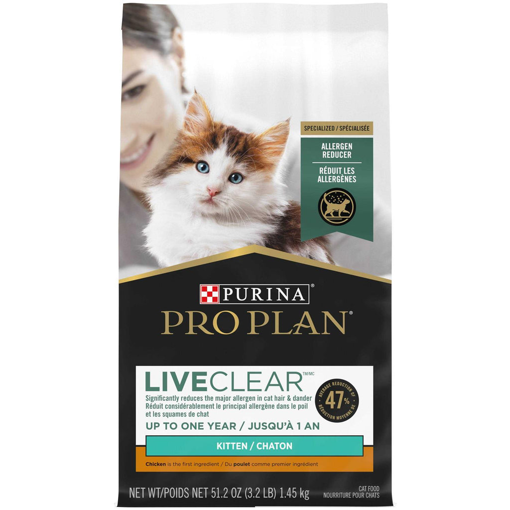 Purina Pro Plan LiveClear Dry Cat Food for Kittens Chicken &amp; Rice Formula - Pet Supplies online store