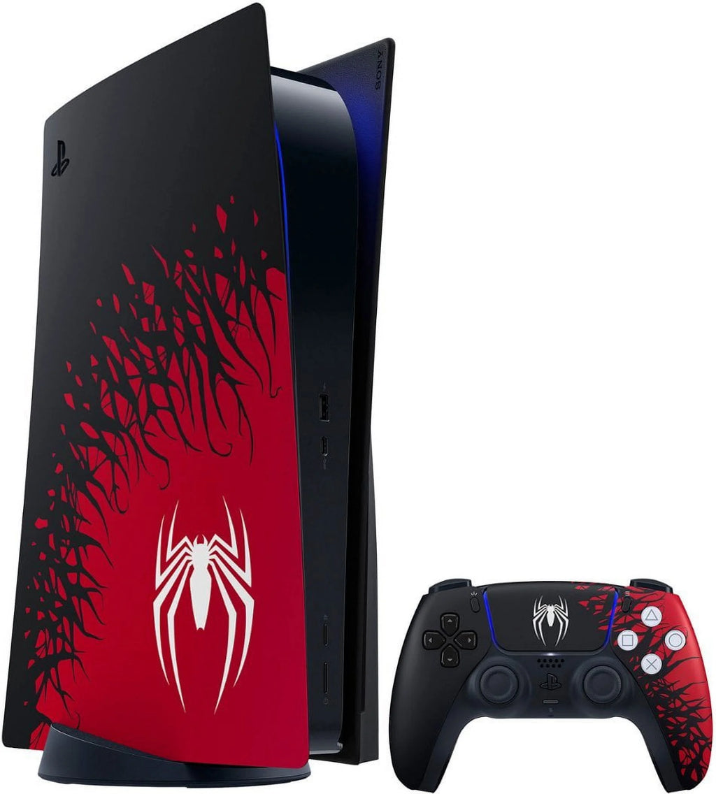 PS5 Disc Edition Console with Spider-Man 2 Bundle and Two Controllers k7p