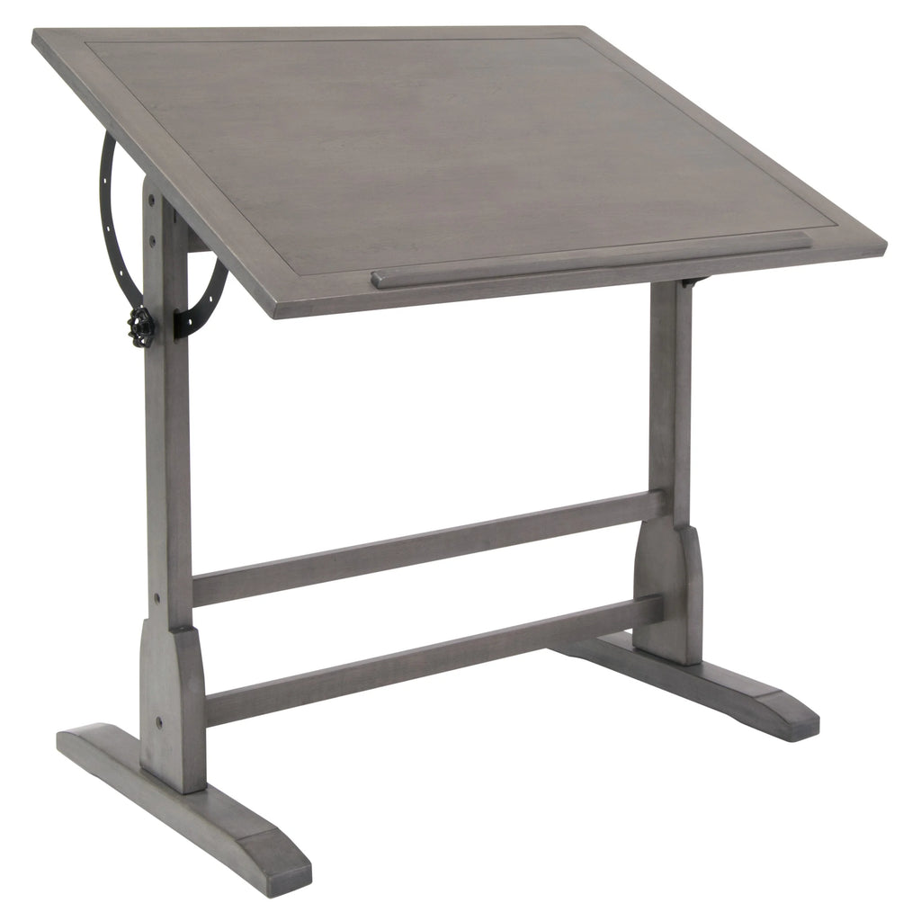Solid Wood Drawing Table with Adjustable Top k7m