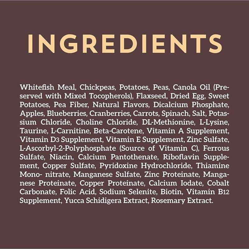 Grain-Free Dry Dog Food Whitefish & Chickpeas k7