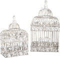 Deco 79 Vintage Metal Birdcage, 22", 15"H, White