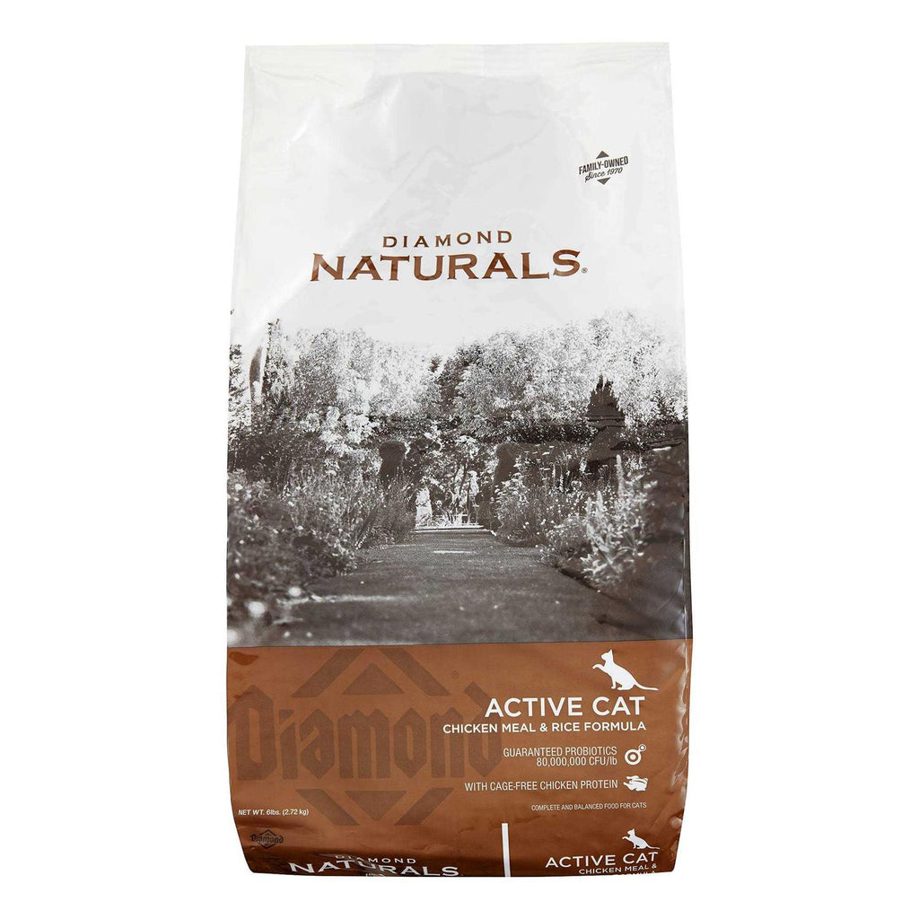 Diamond Naturals Active Chicken Meal &amp; Rice Formula Dry Cat Food - Pet Supplies online store