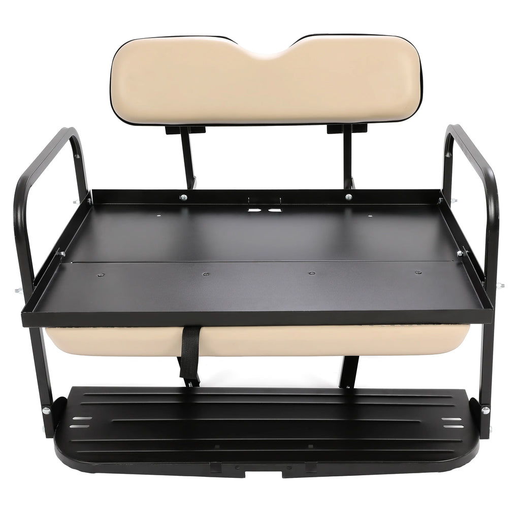 Golf Cart Rear Seat Kit Folding Tan 7k
