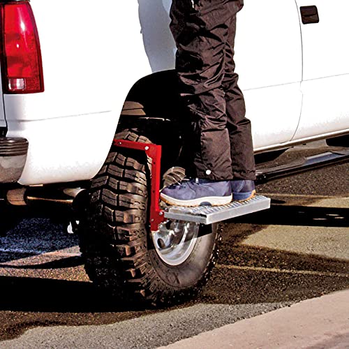 Heavy Duty Tire Step for Truck SUV Non-Slip Steel Adjustable Fold Flat k7q