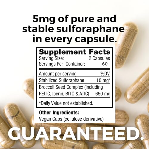 Broccoli Supplement with Sulforaphane Extract, 30 Capsules k7