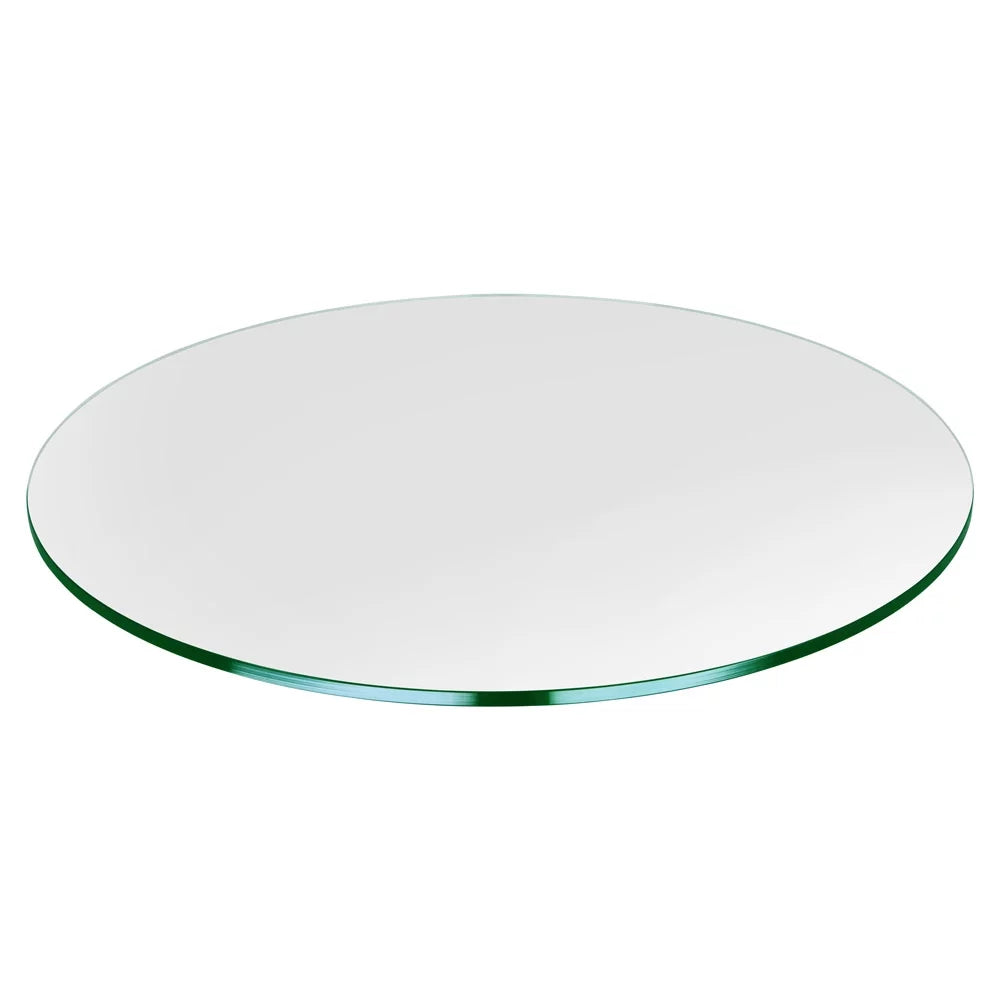 Dulles Glass 42" Round Glass Table Top - Tempered- 1/4" Thick - Flat Polished Glass