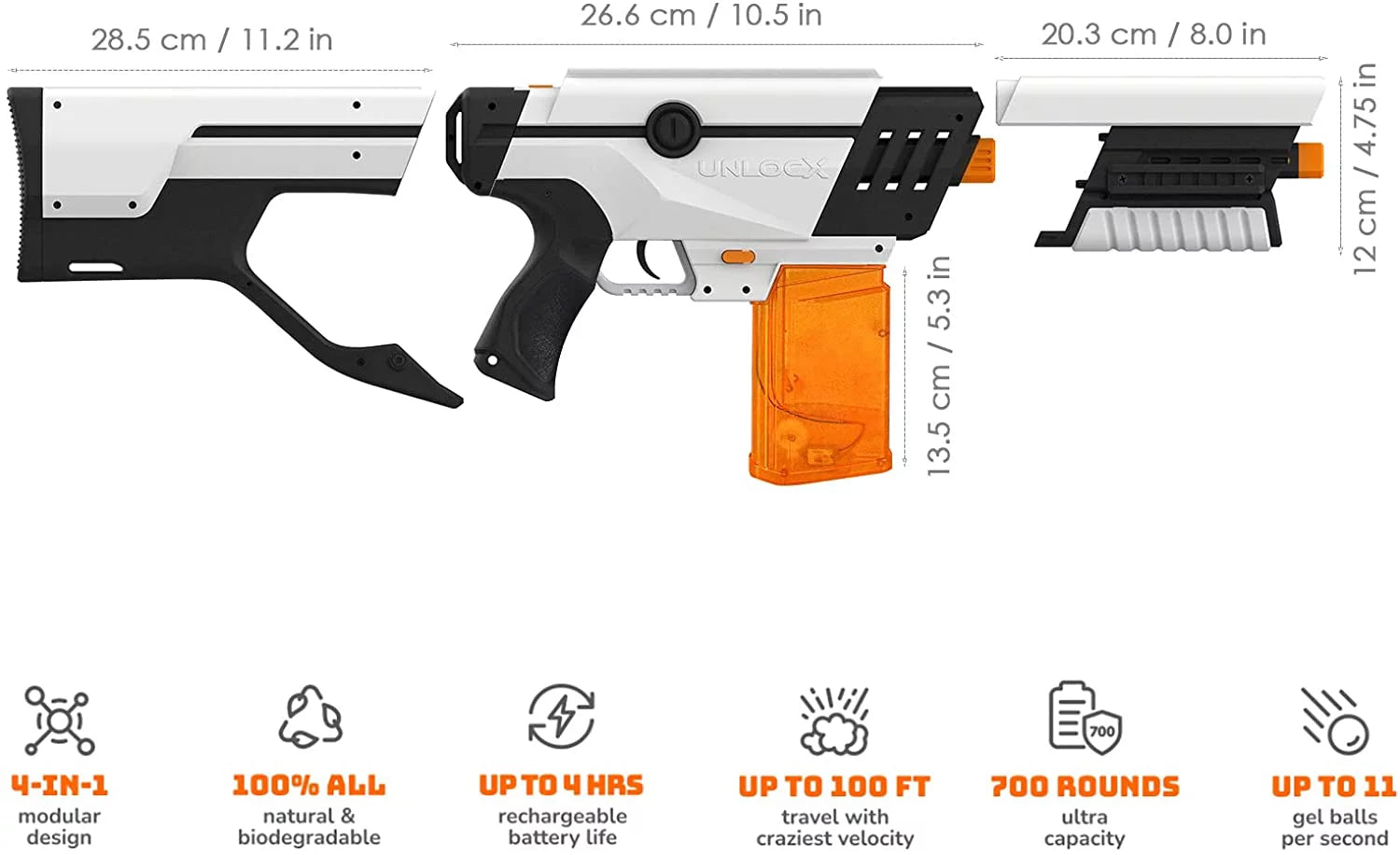 Water Bead Blaster 4 in 1 Electric Detachable a7