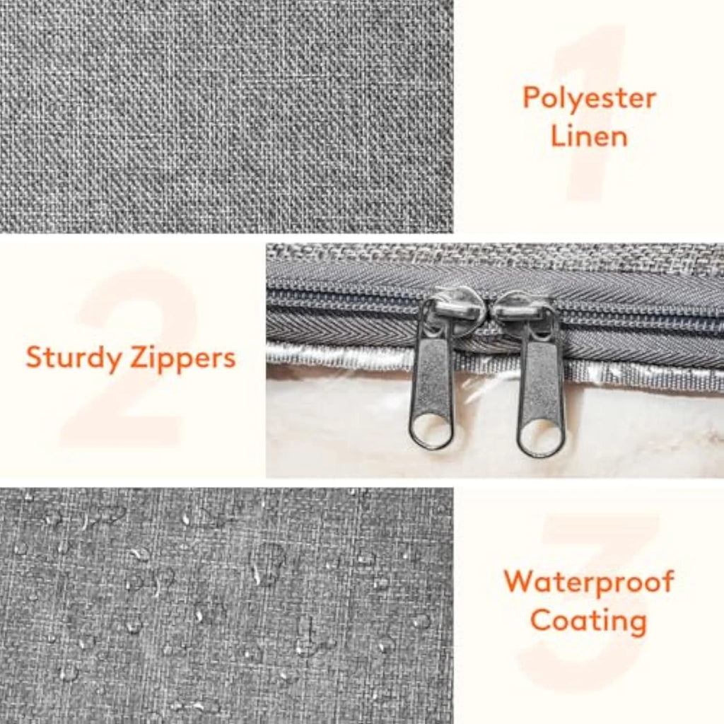 Comforter Storage Bag 2 Pack Foldable with Zippers and Handles a7k