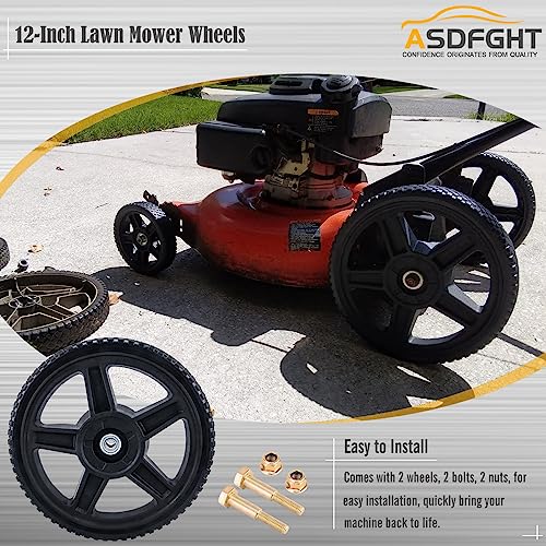 Lawn Mower Wheels 6 Inch 2-Pack with Bearings and Hardware a7