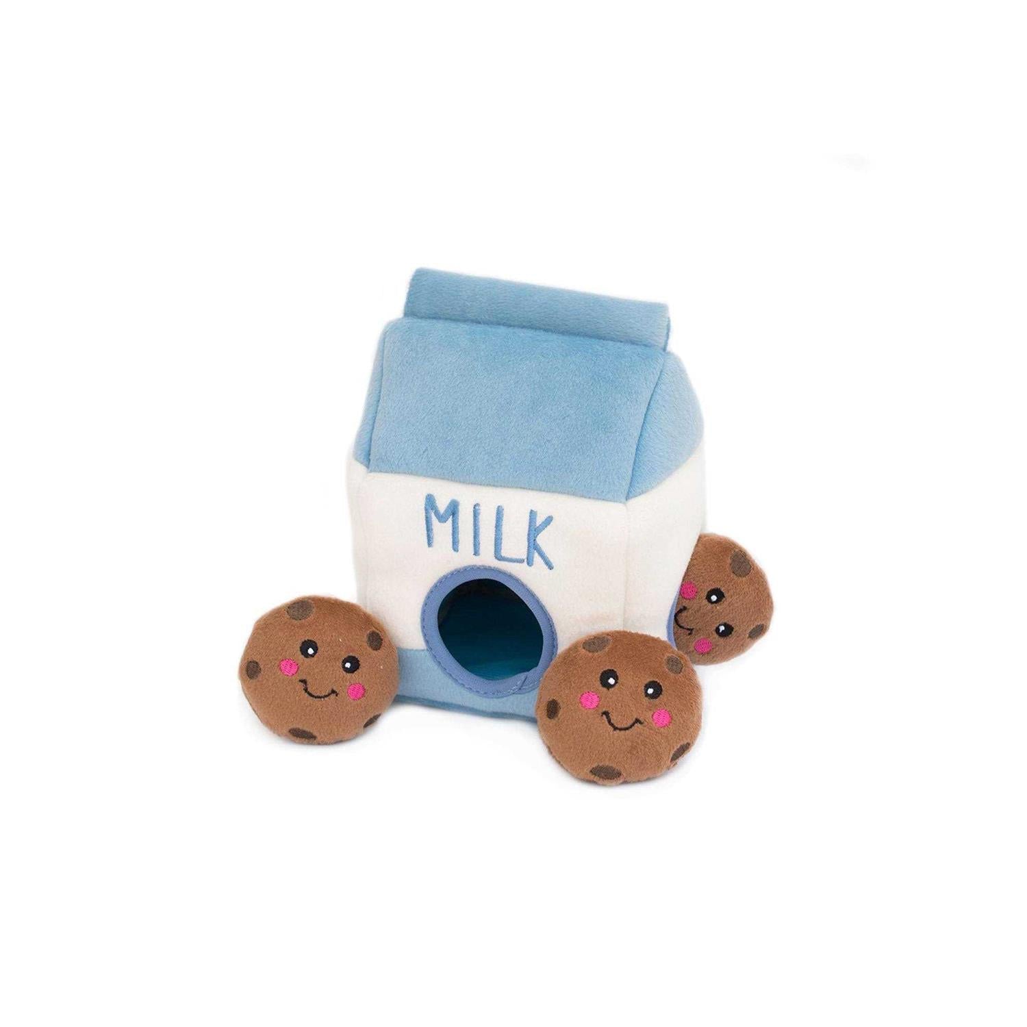 ZippyPaws Zippy Burrow Milk and Cookies Dog Toy - Pet Supplies online store